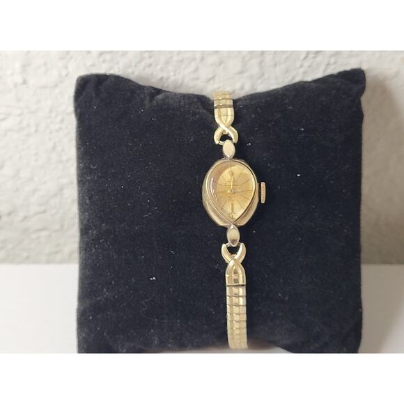 Vintage Women's Jules Jurgensen 14k Gold Filled Swiss Made Wind Up Wrist Watch